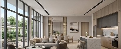 Grand Club: Clubhouse lounge and dining kitchen